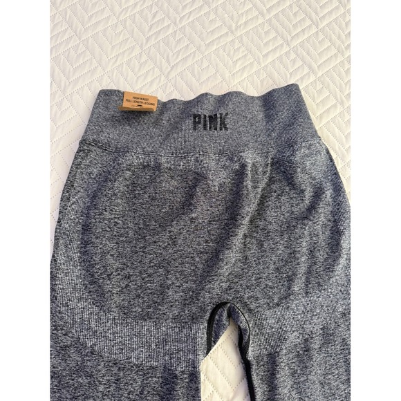 Pink Victoria secret Leggings High Waist full length  Pants Workout Gym gray - Picture 6 of 9